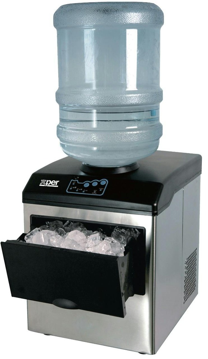 Xper Ice Maker With Water Dispenser 1.6 liters, BottleOperated, Steel