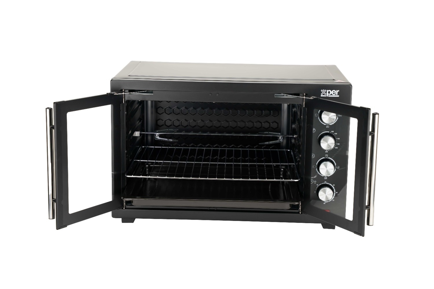 Xper Electric Oven With Fan, Double Door, 80 Liters, 2800W, Black, XPTO80L24 Almanea