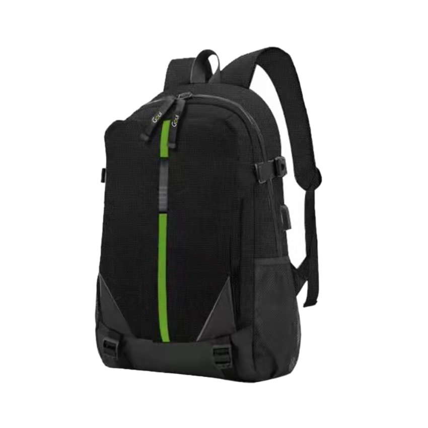 Goui BackPack with Green Strap 20 Litters Dim Black Almanea