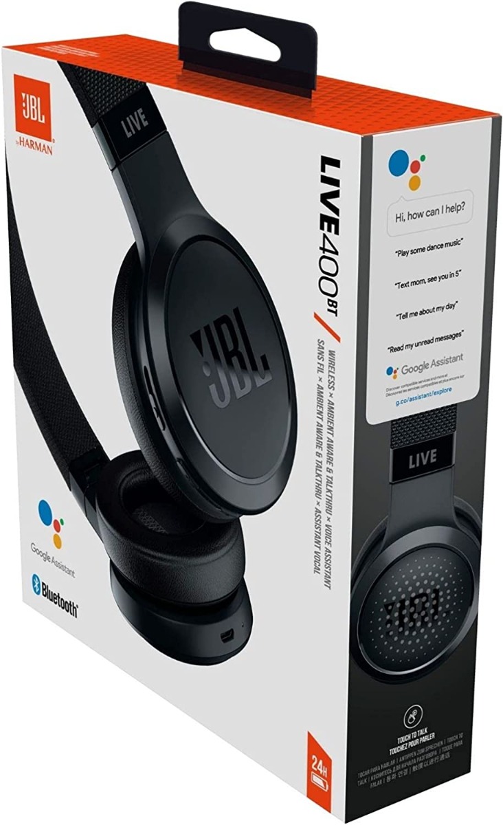 JBL Live 400 Bt Over-Ear Headphone Black - Almanea