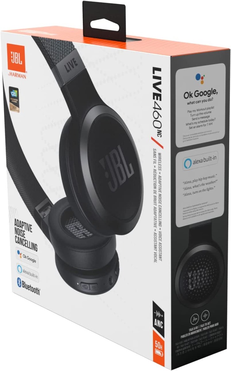 JBL Live 460 Btnc Over-Ear Noise Canceling Headphone Black - Almanea